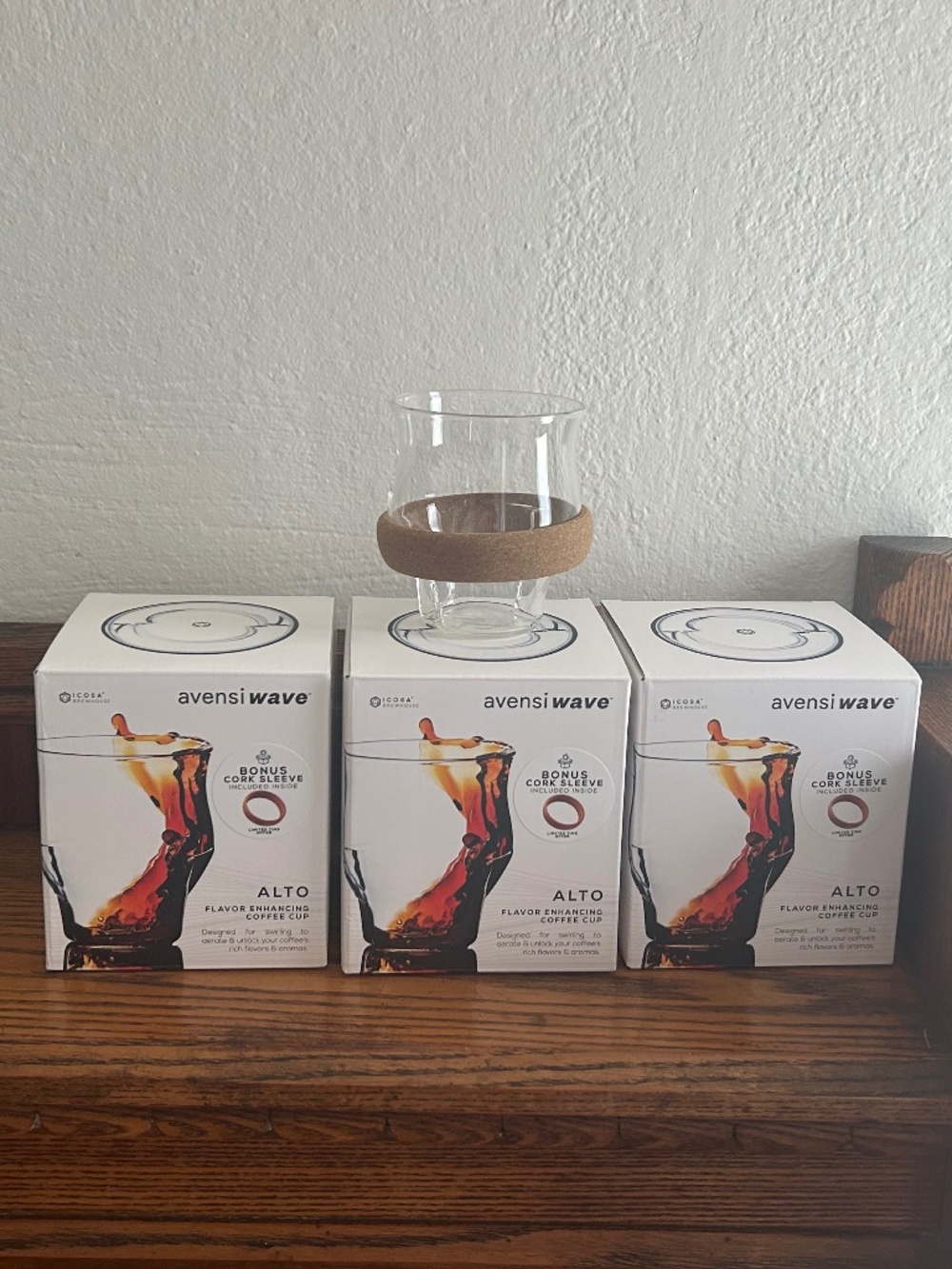 Avensi wave ALTO glass ultimate coffee experience cup
